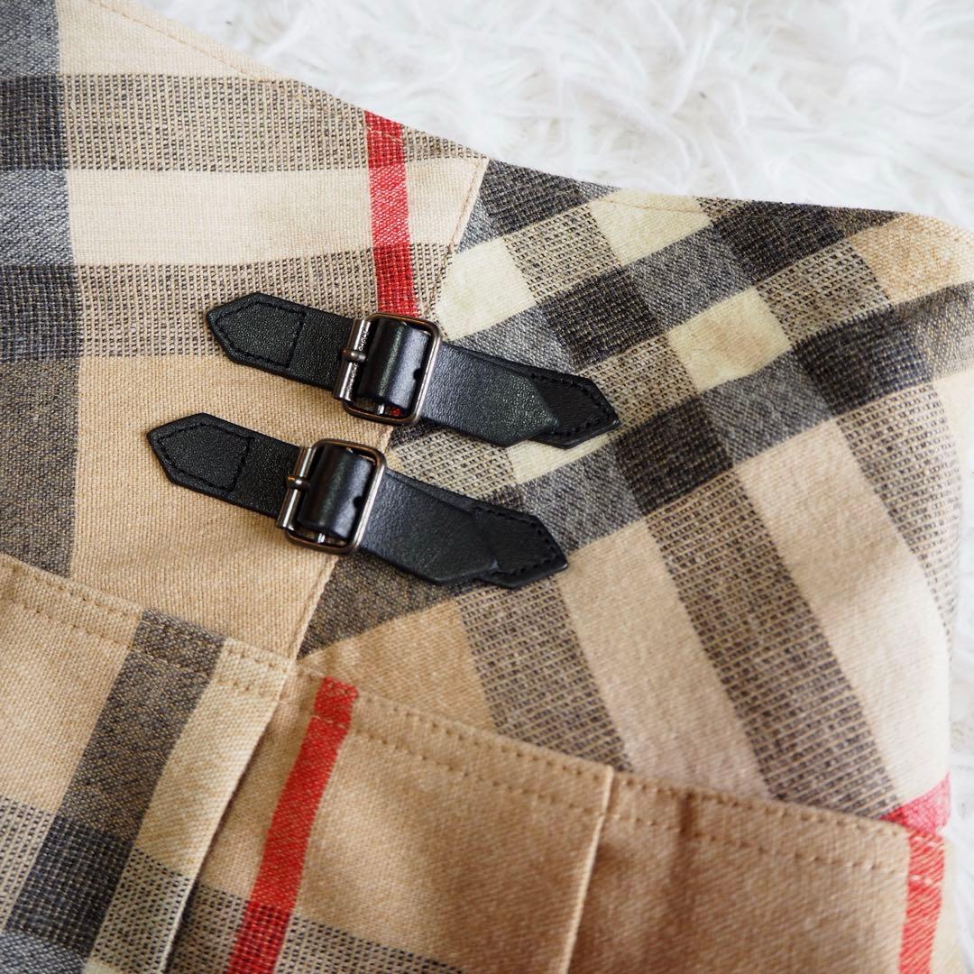 極美品 バーバリーチルドレン ノバチェック メガチェック プリーツスカート