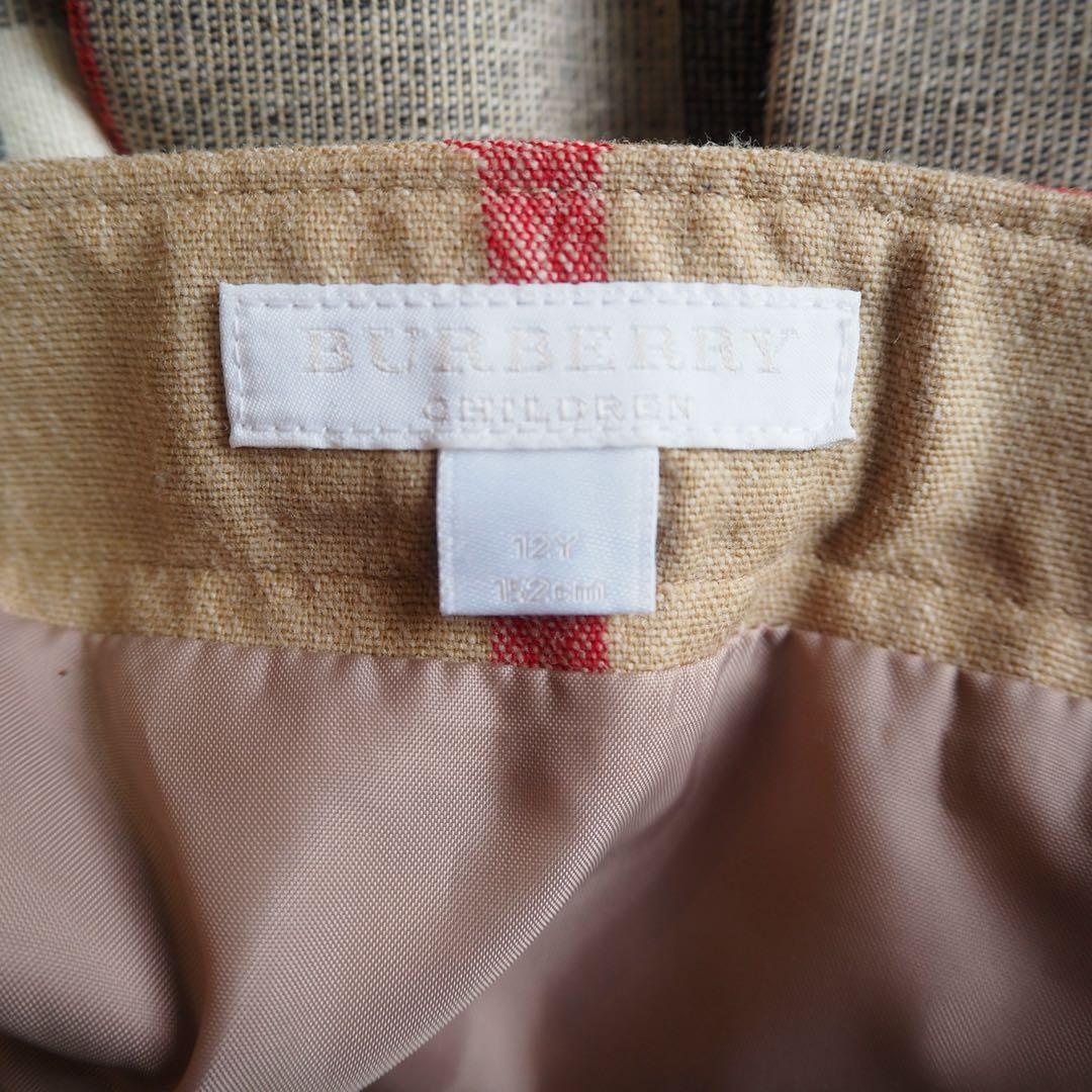 極美品 バーバリーチルドレン ノバチェック メガチェック プリーツスカート