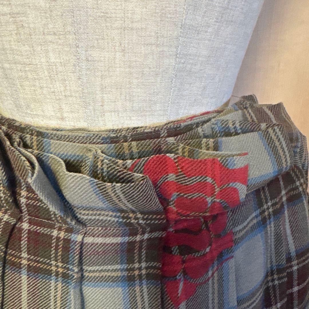激レア♡Vivienne Westwoodチェックスカートバラ柄♡Mサイズ