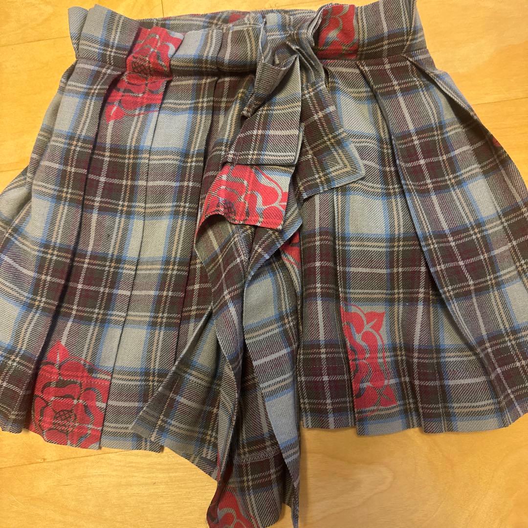 激レア♡Vivienne Westwoodチェックスカートバラ柄♡Mサイズ