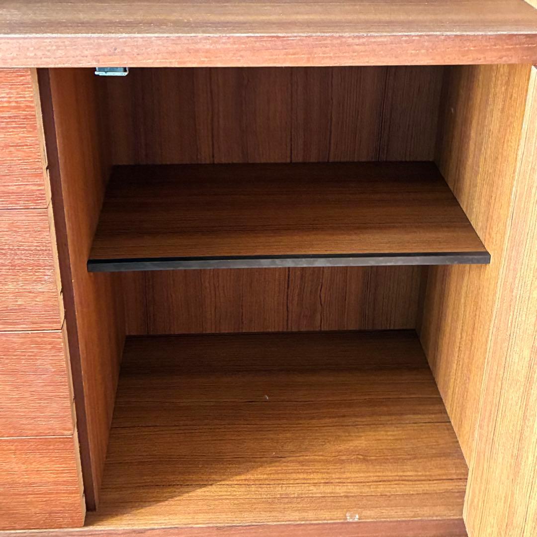 国産ヴィンテージ チーク突板 引出し ミニチェスト 収納 サイドボード