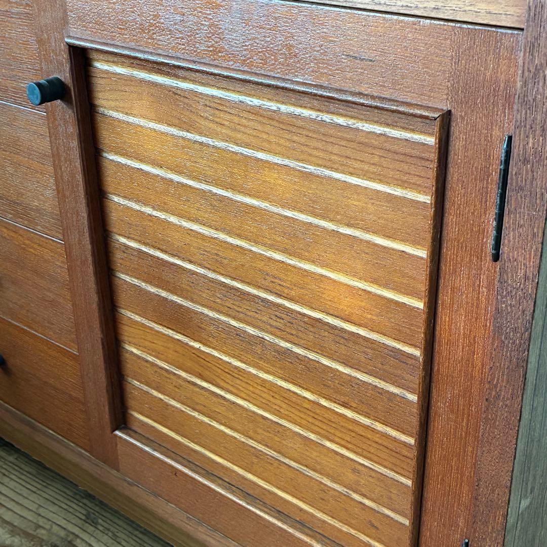 国産ヴィンテージ チーク突板 引出し ミニチェスト 収納 サイドボード