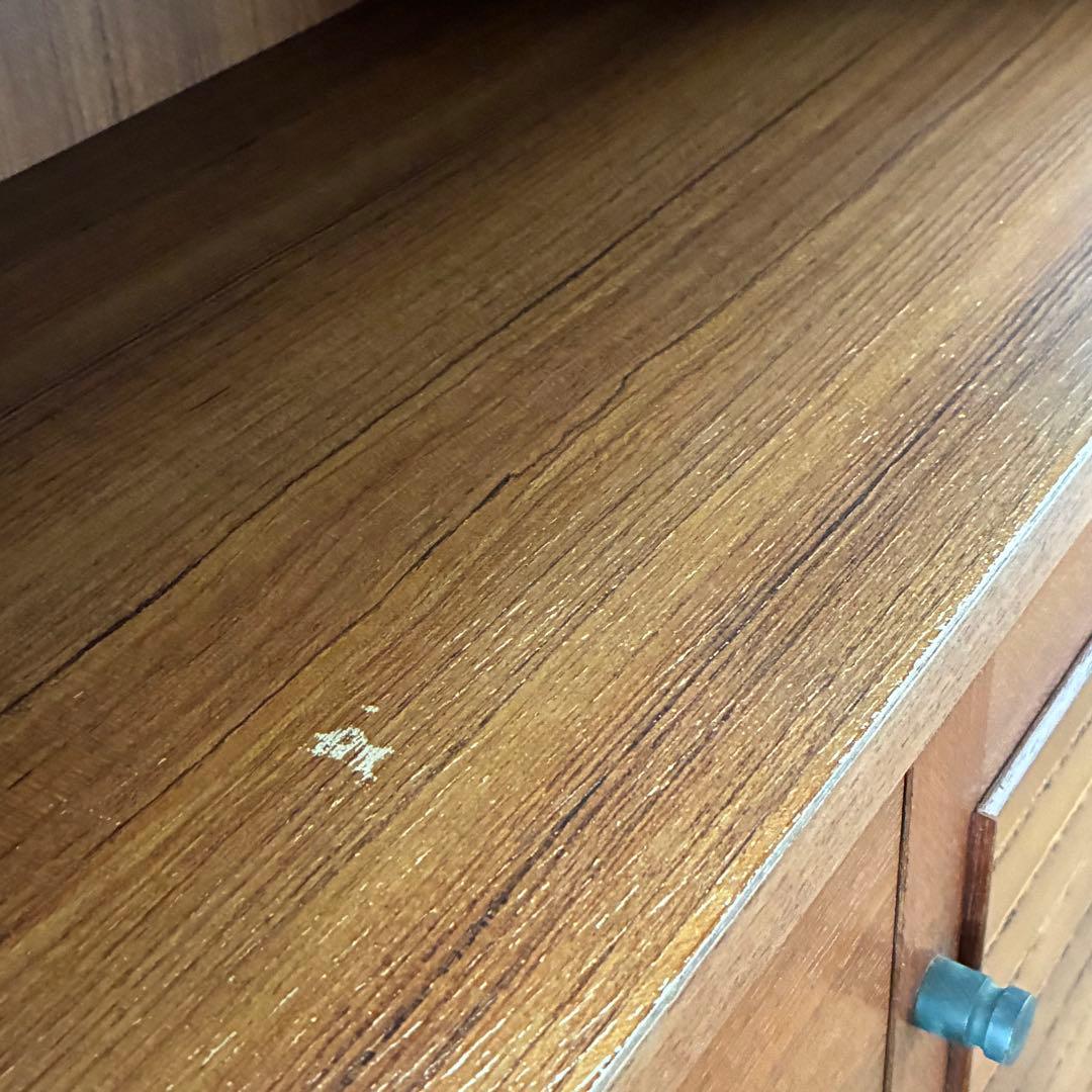 国産ヴィンテージ チーク突板 引出し ミニチェスト 収納 サイドボード