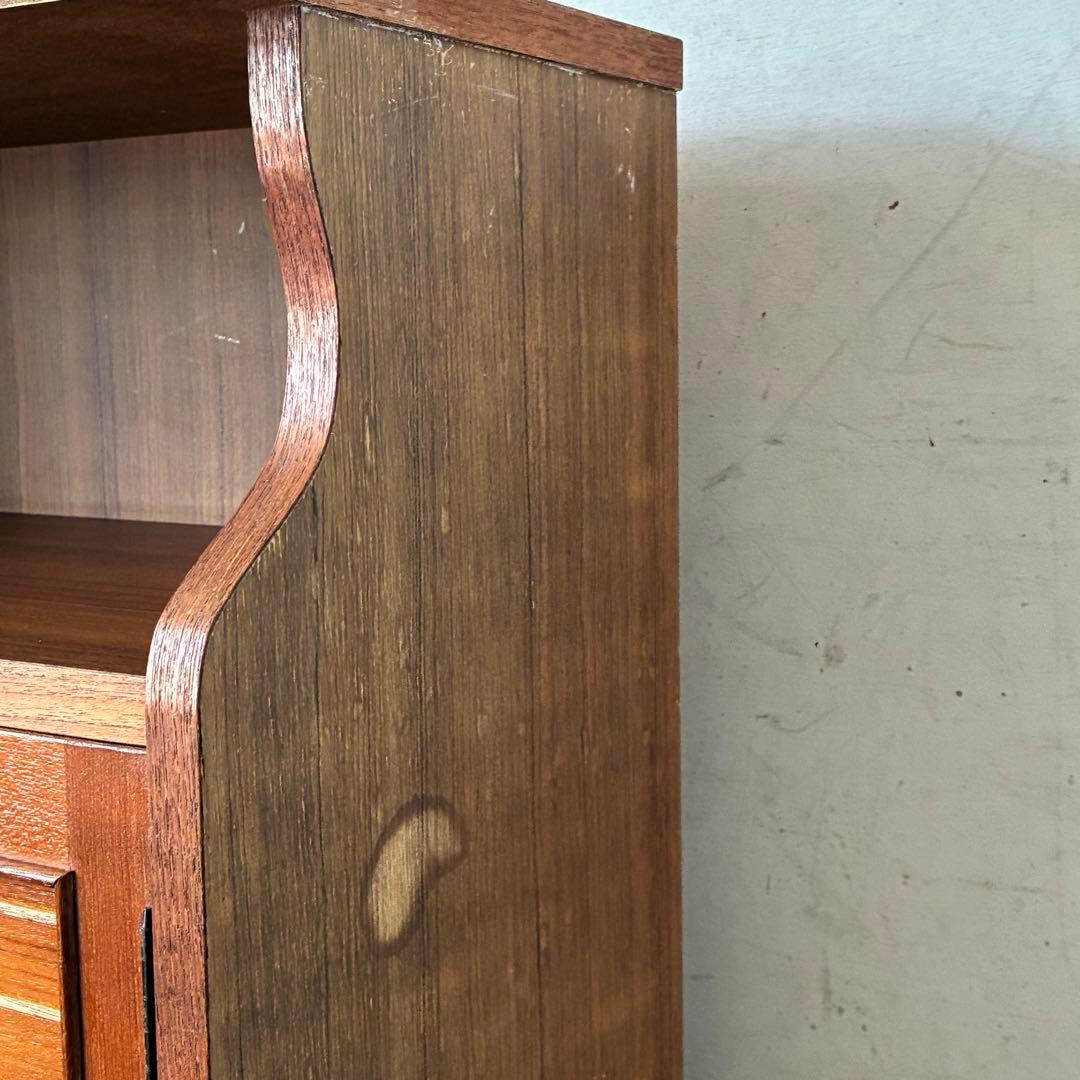 国産ヴィンテージ チーク突板 引出し ミニチェスト 収納 サイドボード