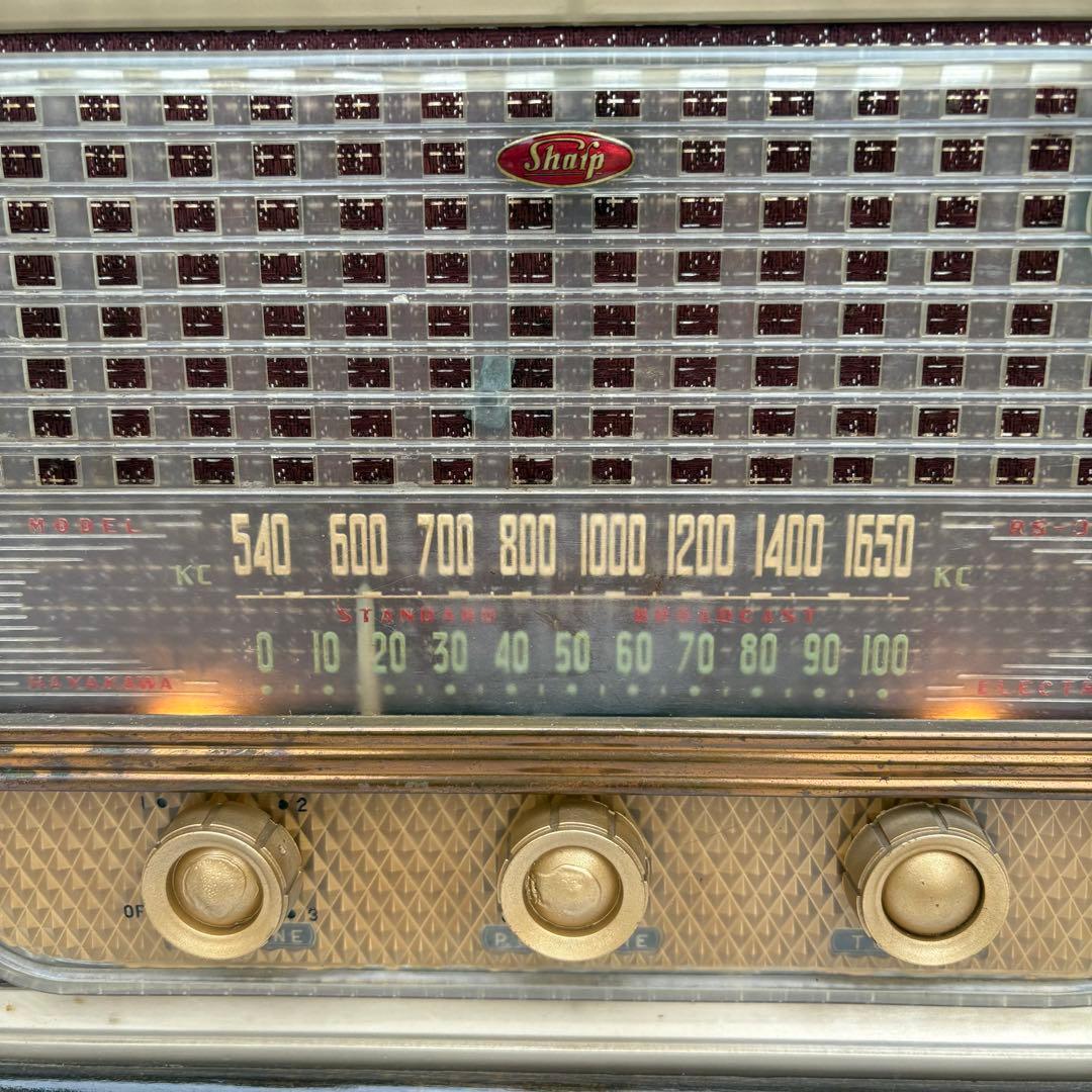 美品■昭和レトロ■早川電機 シャープ RS-350型 真空管ラジオ
