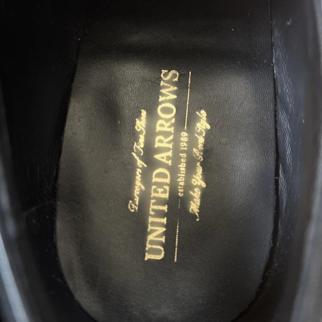 ユナイテッドアローズ ブラック スエード ストレートチップ シューズ 8 1/2