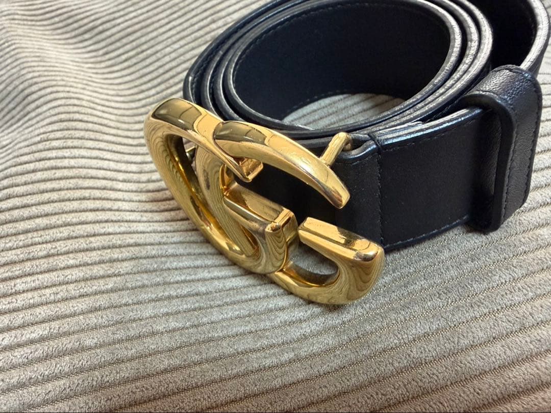 Gucci GGロゴ レザーベルト 黒