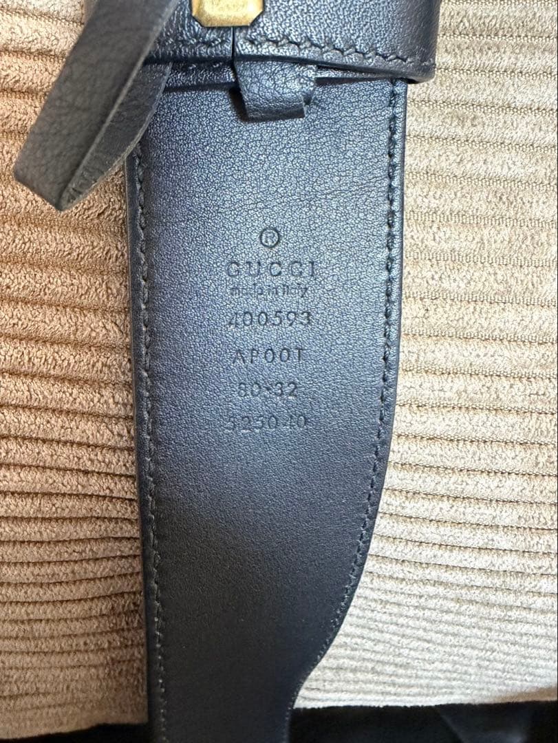 Gucci GGロゴ レザーベルト 黒