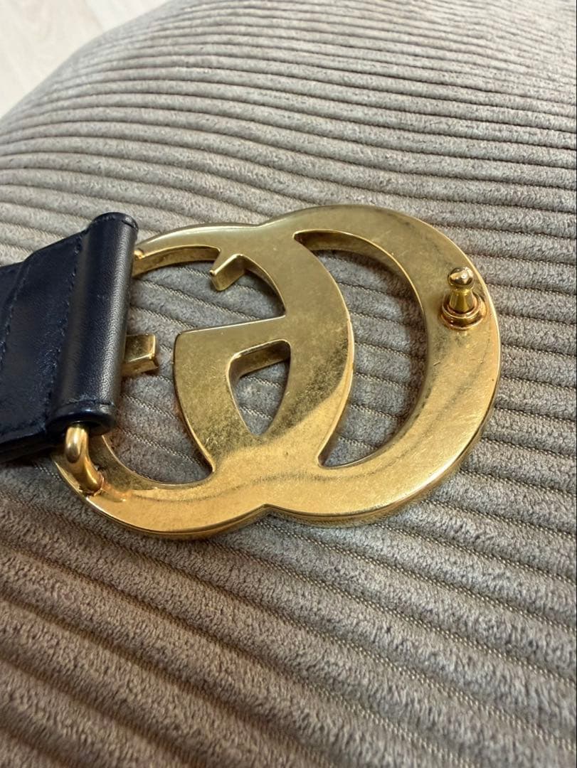 Gucci GGロゴ レザーベルト 黒