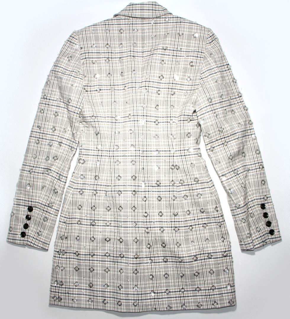 M*G様 セルフポートレイト ブレザー ワンピース チェック柄 グレー UK4