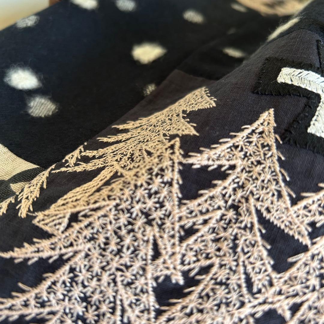 冬を楽しむバスケットカバー＊ミナペルホネンハギレ＊フランスリネン＊マルチカバー