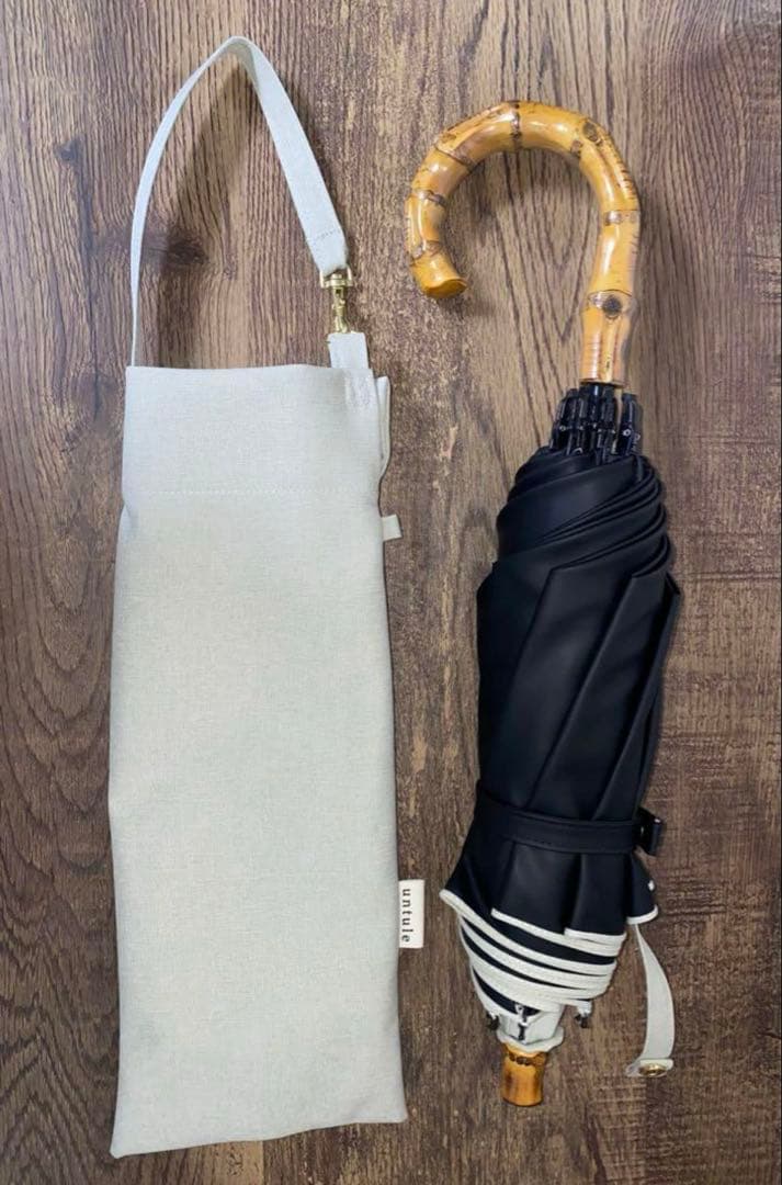 アントゥーレ日傘　ホワイトベージュ 日傘 折りたたみ傘　untule 完全遮光