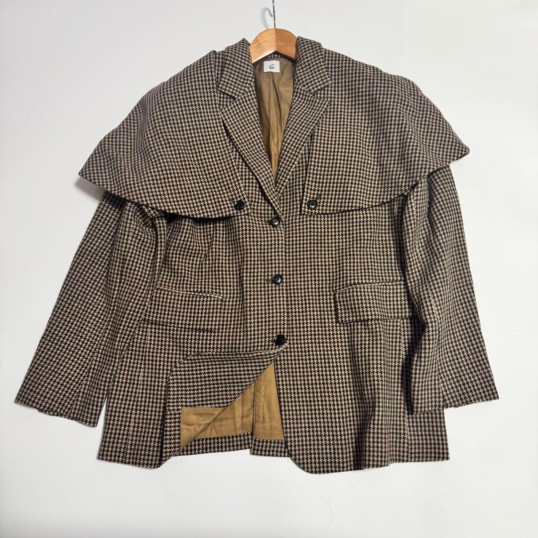 極美品　roku 6 ケープジャケット テーラードジャケット 2way