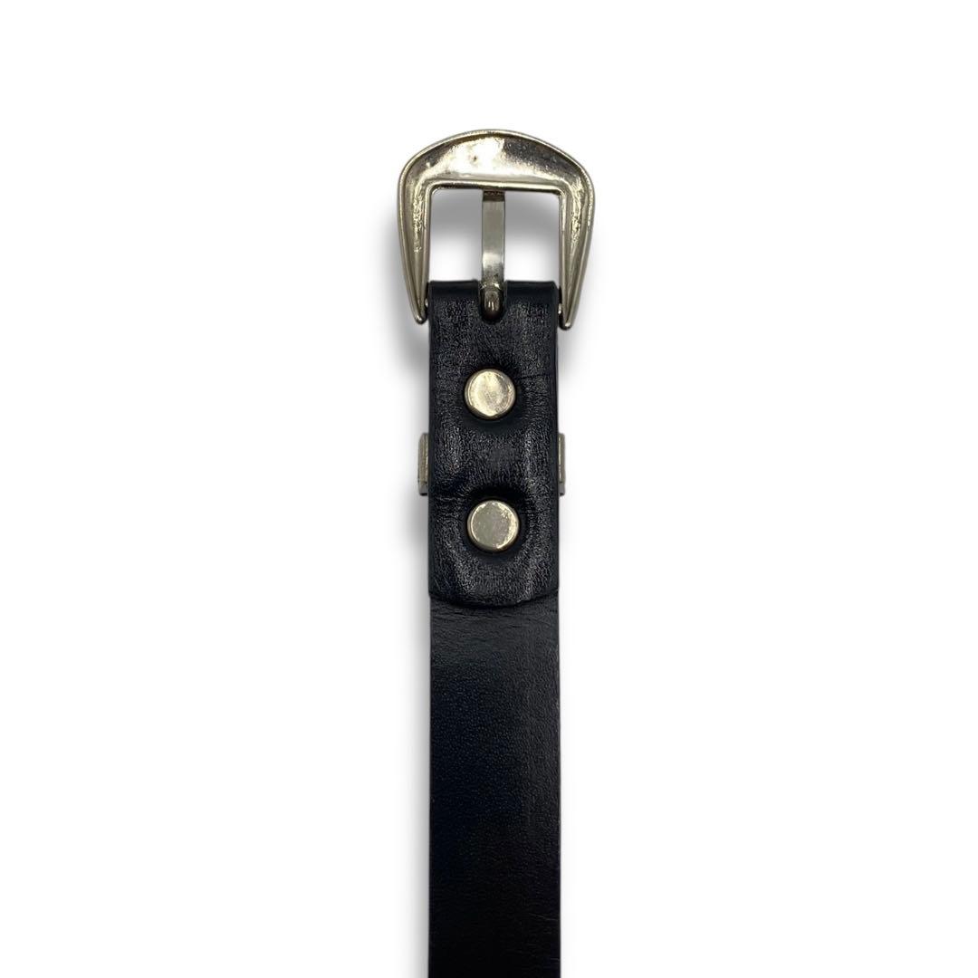 美品 TOGA トーガ メタル コンチョ ベルト レザー メンズ ブラック 希少