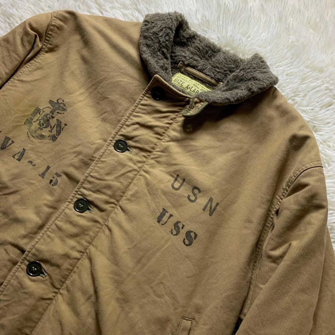 k*e様 【雰囲気抜群】バズリクソンズ デッキジャケット ベージュ XL BR1