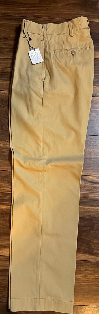 新品　WASHED ハイウエストチノパン　ベージュ　P0