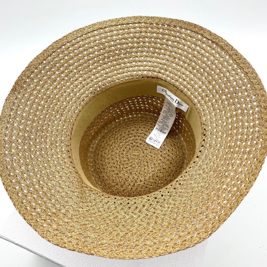 鑑定済・美品★クリスチャンディオール D-BOBBY ボブハット　ワイドリム