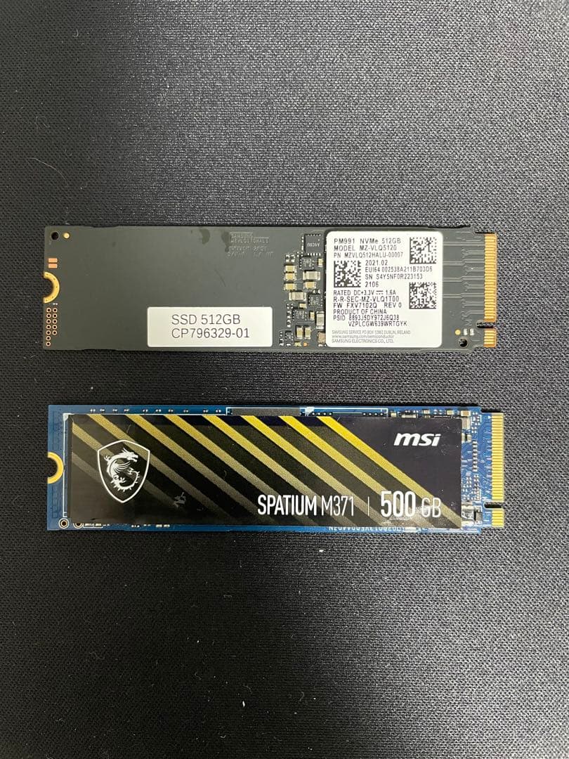 m.2 SSD 512GB 2本