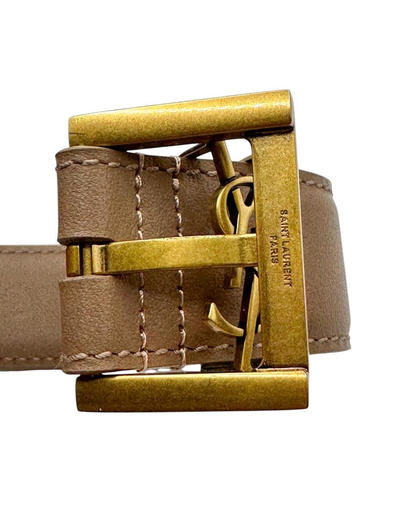SAINT LAURENT サンローラン カサンドラ ベルト 85 ベージュ