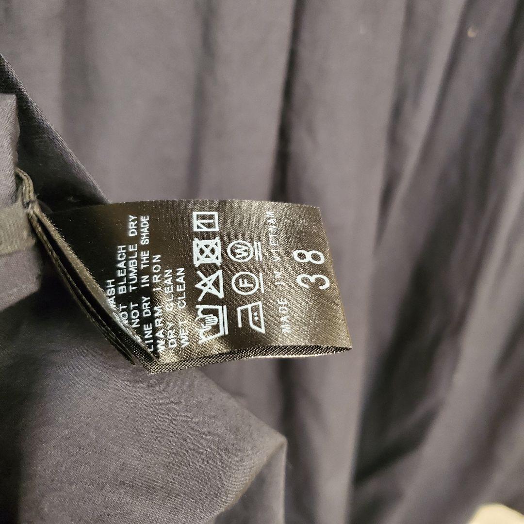 VERMEIL par iena リネンコットンタイプライターワンピース紺色38