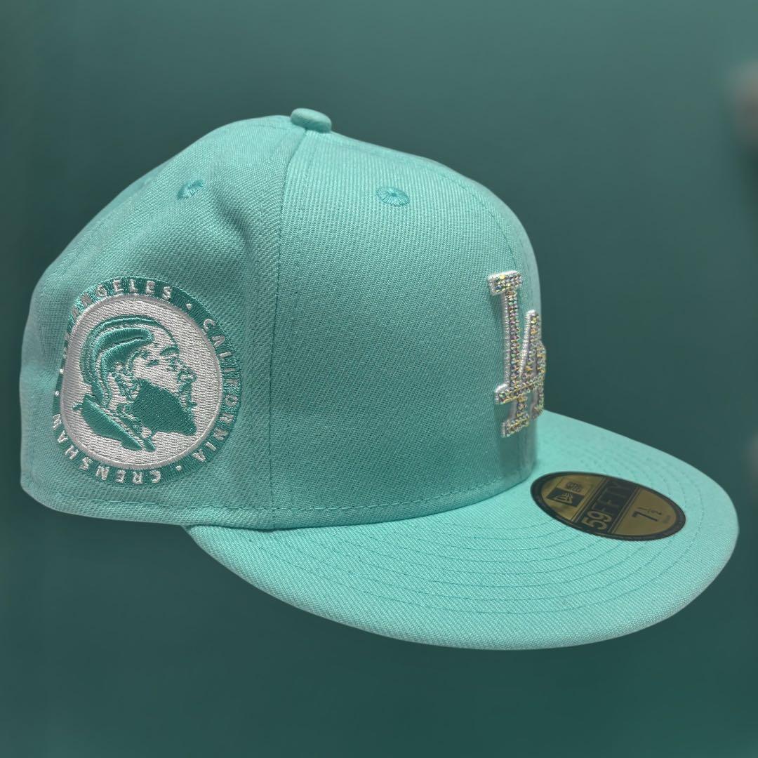 極希少　newera ターコイズブルー　ジュエリーカスタム　1/2