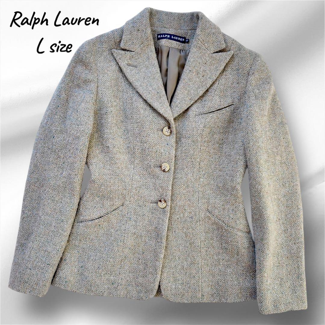 【美品】90s ラルフローレン　アルパカ混ウールテーラードジャケット　L 11