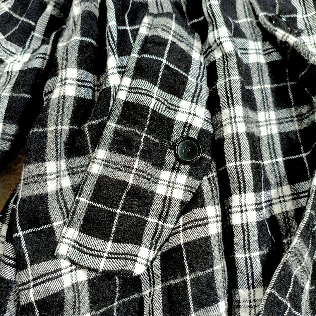23AW美品✨タオコムデギャルソン現行 ウール縮絨 チェックドレスコート　S