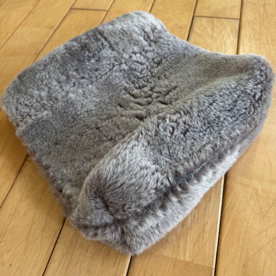 ハンドメイド⭐️羊革シープスキンムートン　ボア　チェーンバッグ