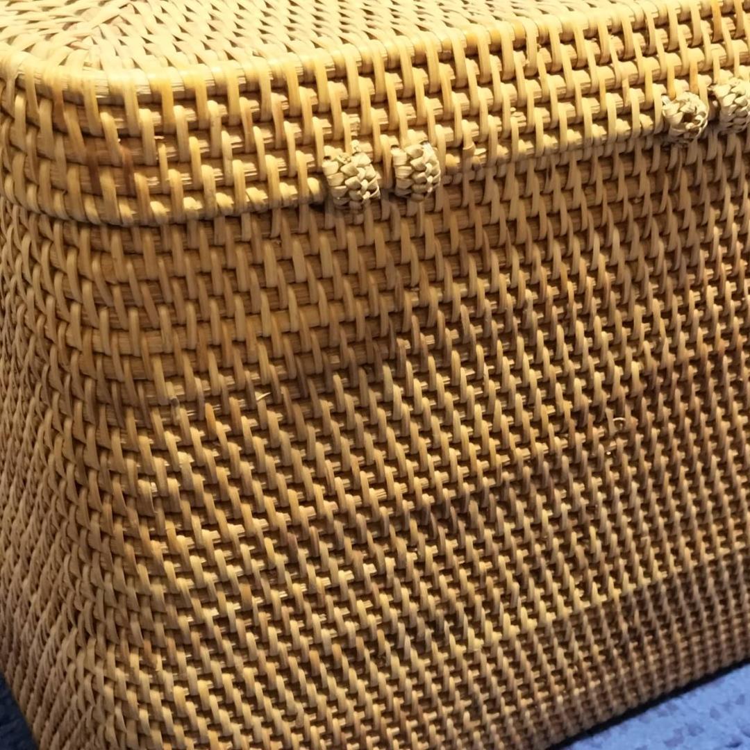 最終値下げ！アタ★バリ島★蓋付き収納ボックス深型大容量　籠