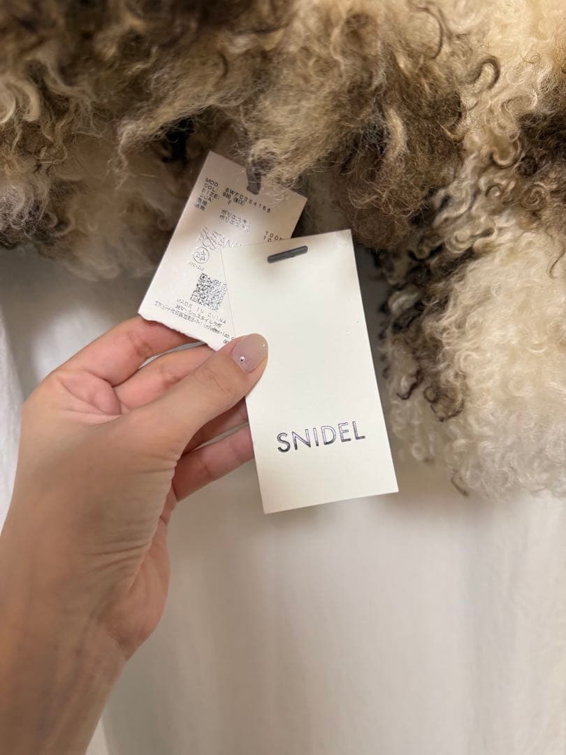 SNIDEL ファーショートコートミックス