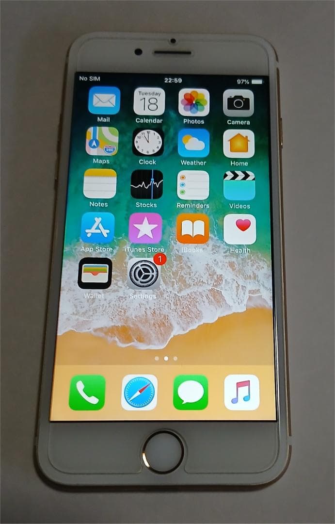docomo iPhone 7 ゴールド - 極上状態 97% バッテリー