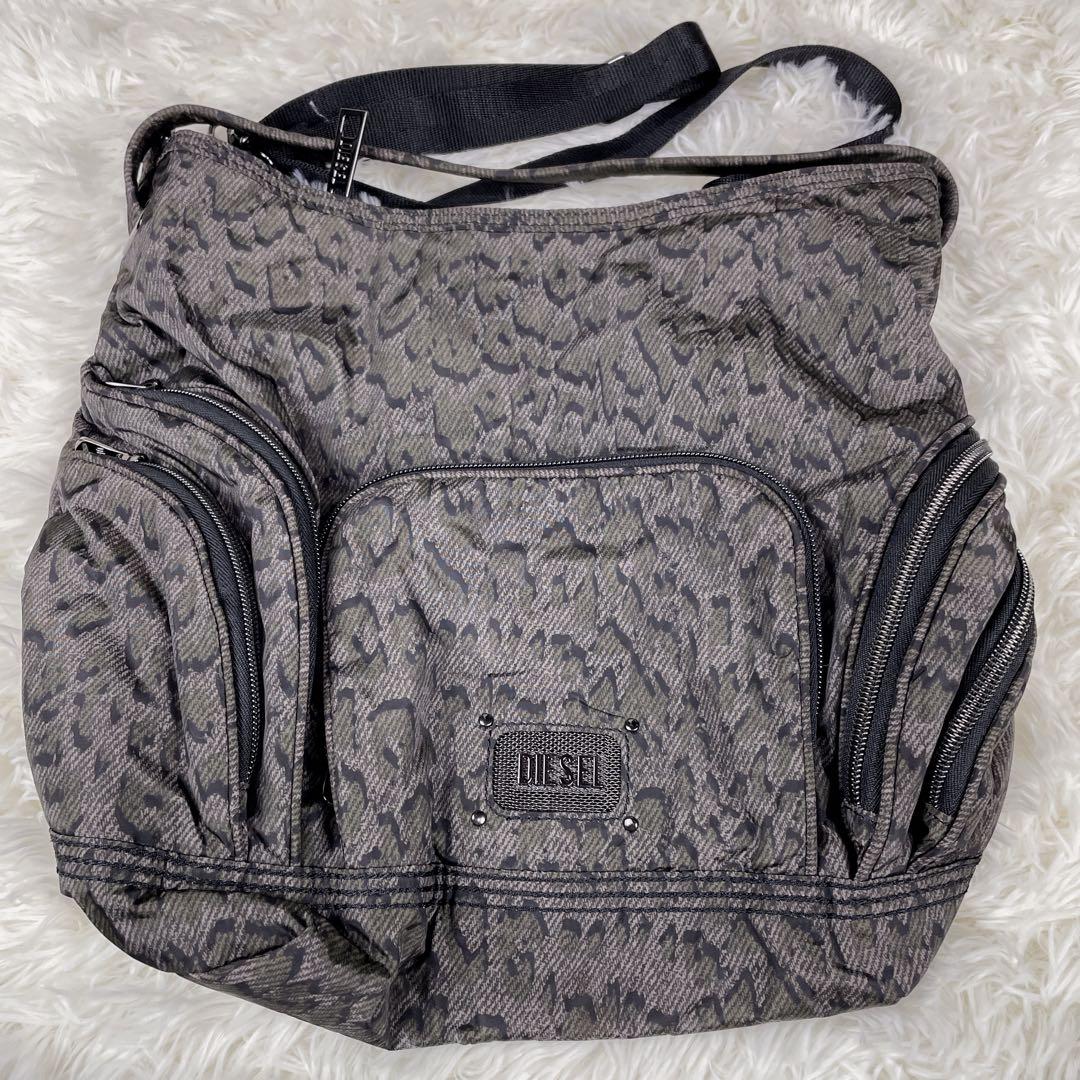 DIESEL レオパード柄 ショルダーバッグ　2way y2k総柄