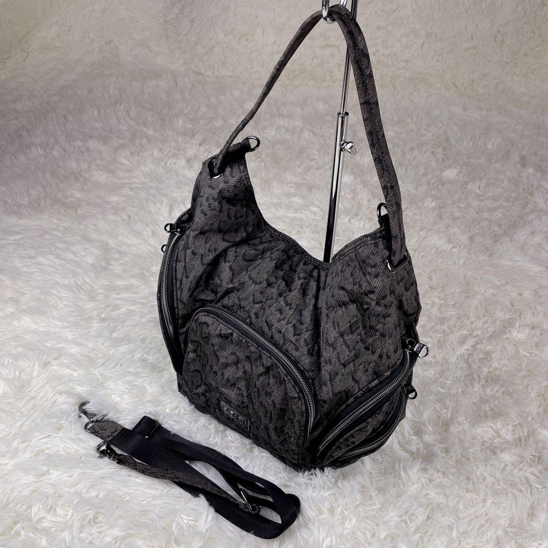 DIESEL レオパード柄 ショルダーバッグ　2way y2k総柄