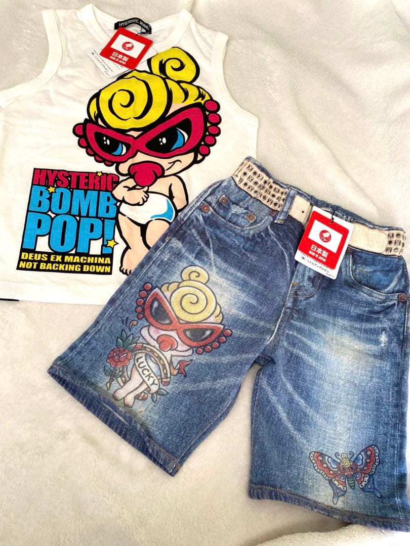 【新品タグ付き】ヒステリックミニ110cm タンクトップ　半ズボン