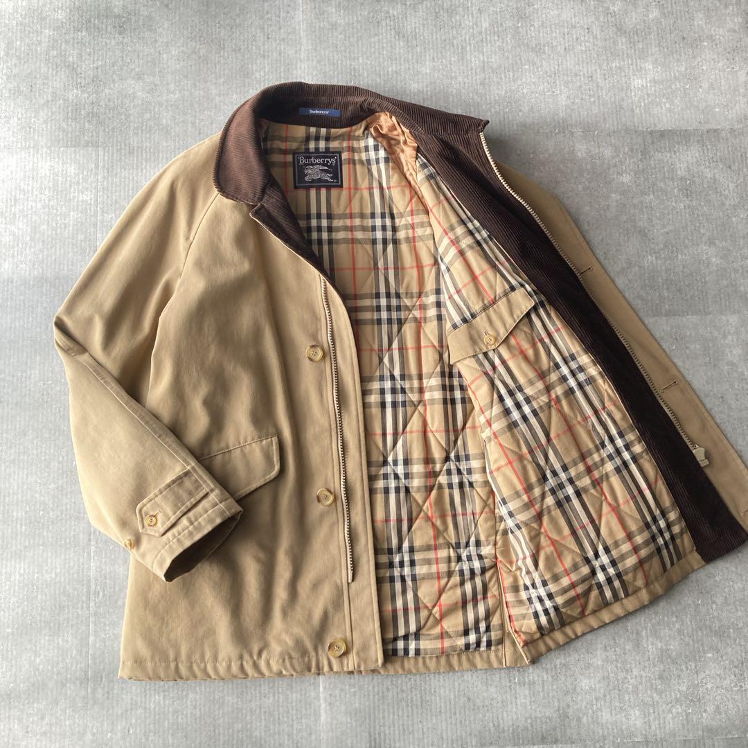 【希少】90sバーバリー ハンティングジャケット 襟コーデュロイ