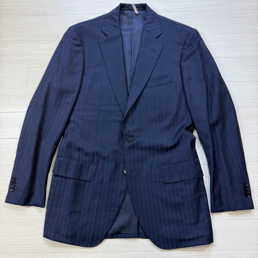 極美品 トゥモローランド ピルグリム ゼニア 大きい XL ネイビー 段返り