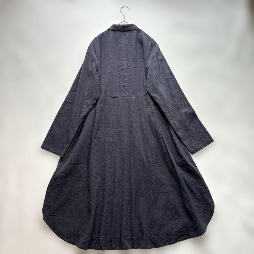 新品 コットンハウスアヤ ピックアップ 綿 麻 長袖 ワンピース ゆったり