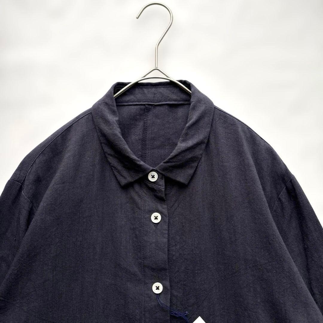 新品 コットンハウスアヤ ピックアップ 綿 麻 長袖 ワンピース ゆったり