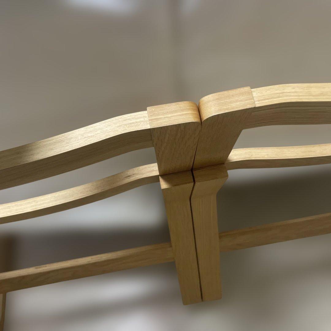 無印良品リビングでもダイニングでもつかえるソファチェア・オーク材　　2人掛け