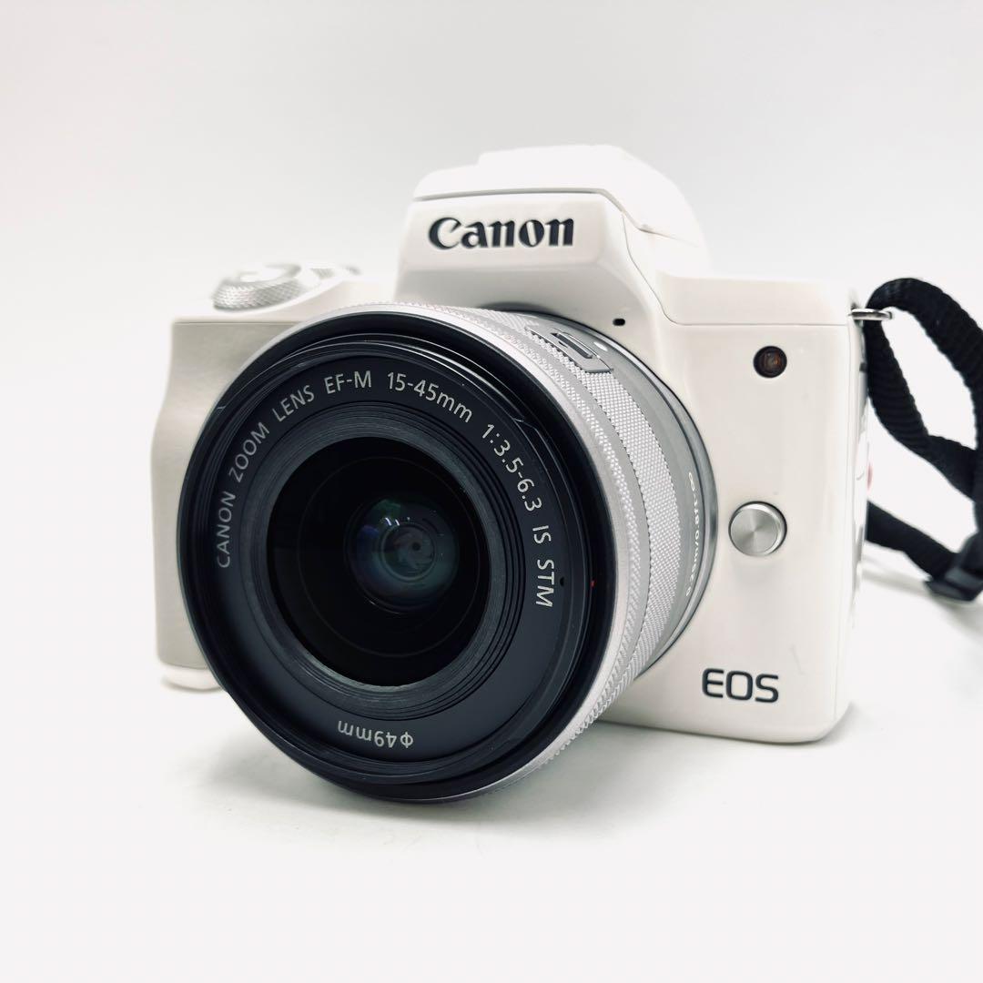 Wi-Fi対応♪ Canon EOS Kiss M ホワイト　18-55mm