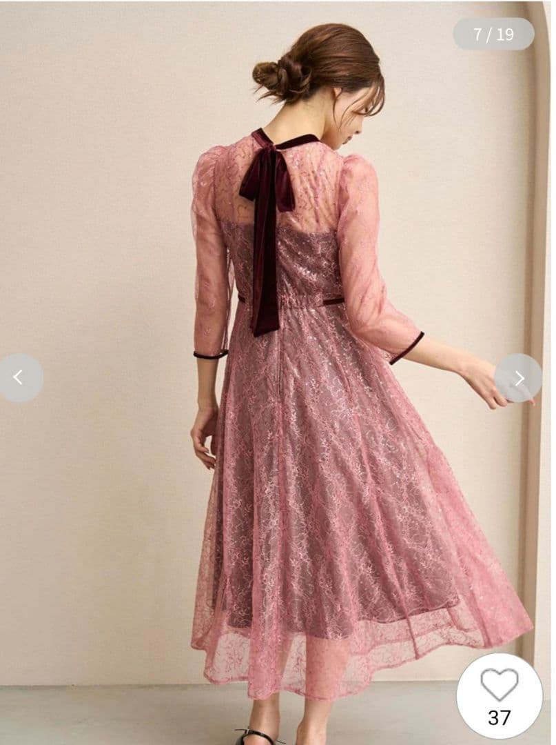 も*い様 snidel ワンピース スパークルレースドレス スナイデル