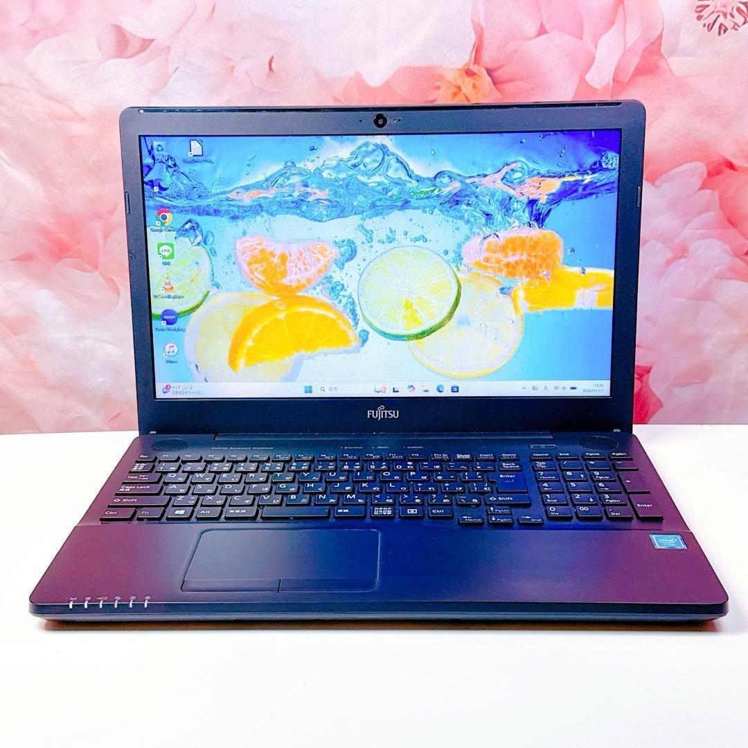 美品✨新品高速SSD✨windows11 ノートパソコン✨オフィス カメラ 黒