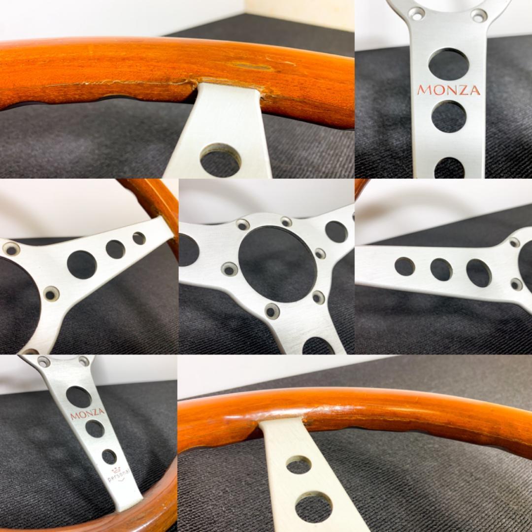 【送料無料・即日発送】パーソナル モンツァ ウッドステアリング 35パイ ネジ付