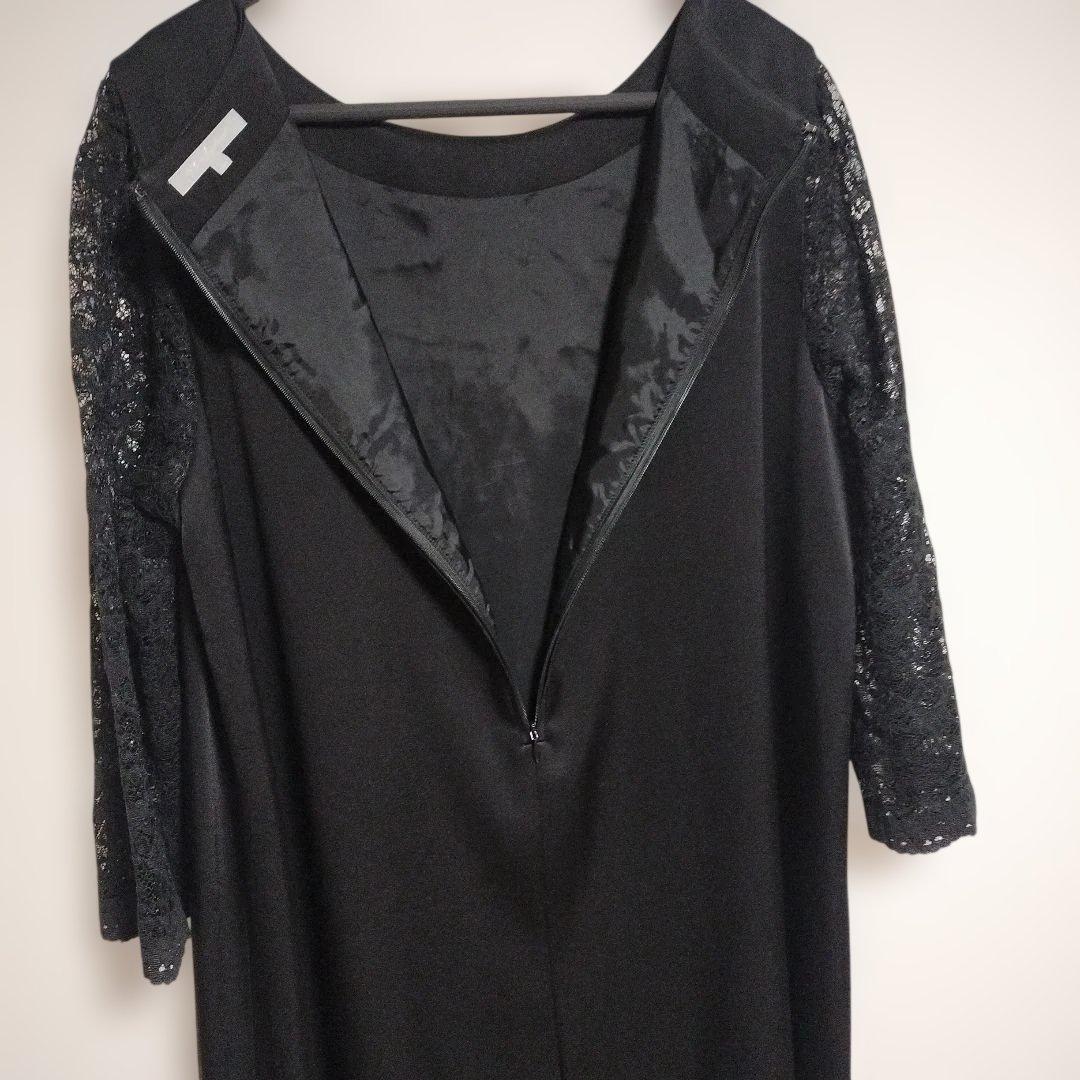 23区Applaudir★袖レース ブラック ワンピース 44