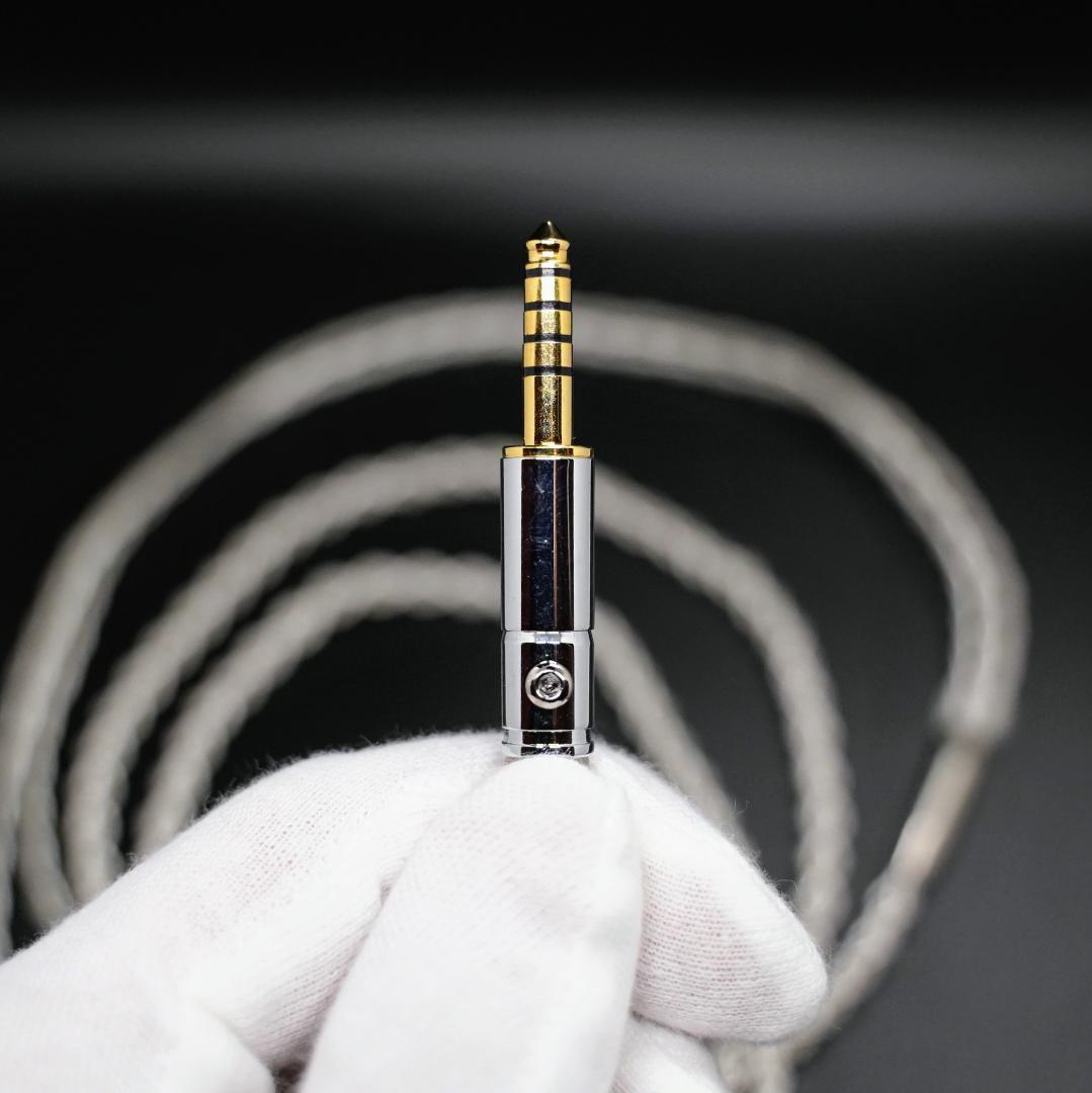 【1点のみ】7N粒子単結晶銅銀メッキ リッツ構造ケーブル IE500 4.4mm