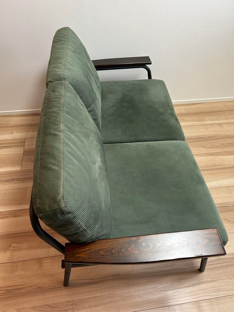 2人掛けコーデュロイソファ