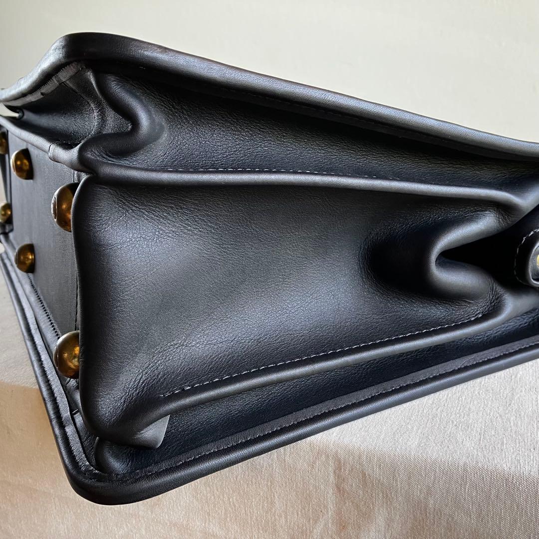 バッグ New Vintage Coach Briefbag Black Leather