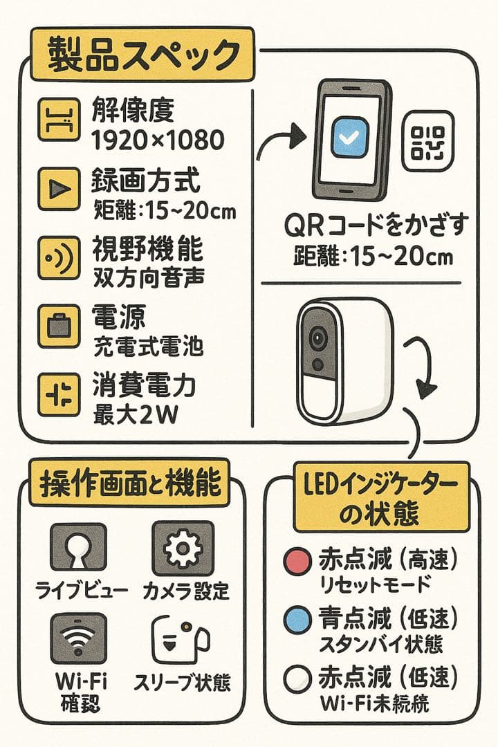 WiFiバッテリーカメラ 5台セット