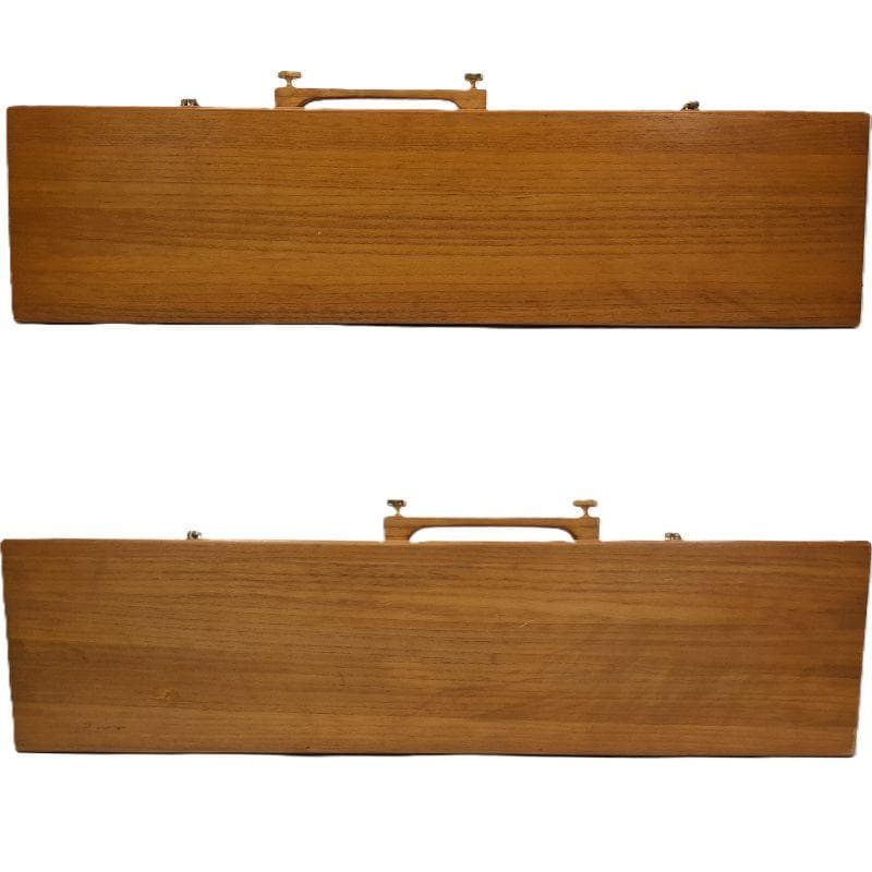 高級綾杉胴　中棹地唄三味線　2本溝　天然皮　正寸　木製ケース付き