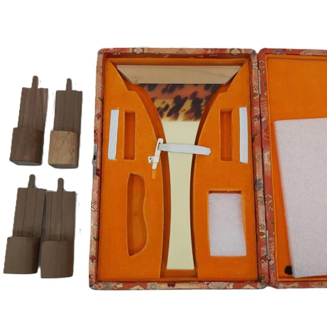 高級綾杉胴　中棹地唄三味線　2本溝　天然皮　正寸　木製ケース付き